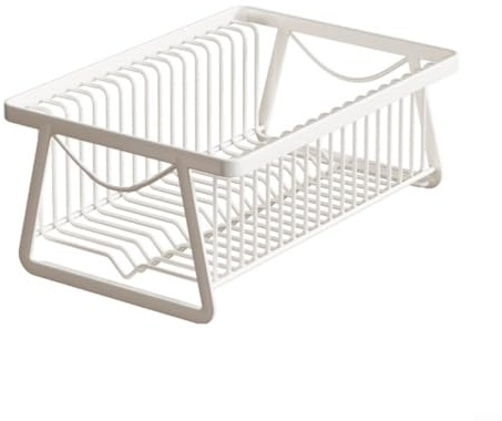 Sileduove Égouttoir à vaisselle en fer blanc avec plateau, égouttoir d'évier de cuisine antirouille pour assiettes et ustensiles à drainage rapide pour la maison moderne