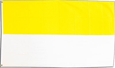 Flaggenfritze Fahne/Flagge Streifen gelb-weiß + gratis Sticker