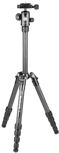 Manfrotto Element Traveller - Trípode pequeño (5 Secciones de Fibra de Carbono, con rótula
