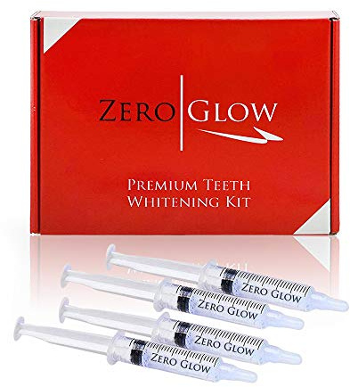Zero Glow Teeth Whitening Gel Refill 4X Syringes 44% Carbamide Peroxide