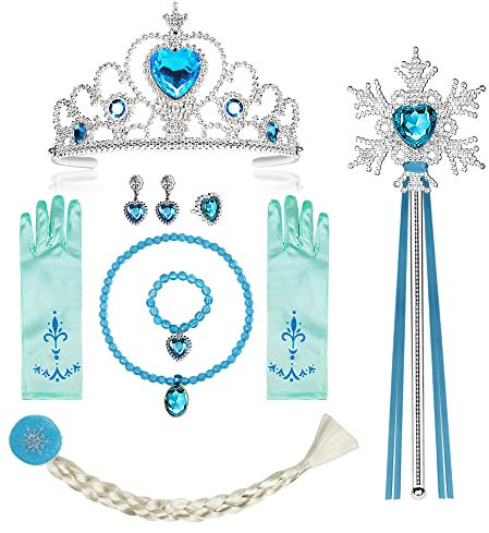 Vicloon Prinzessin Kostüme Zubehör, Mädchen Dress up Zubehör ELSA die Schneekönigin Dress Up Accessoires