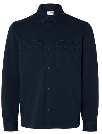 SELECTED HOMME Men's SLHJACKIE Sweat Jacket W NOOS Jacke, Navy Blazer, S