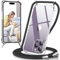 caslord Handyband kompatibel mit iPhone 14 Pro, Necklace Hülle mit Bands Handyhülle für zum Umhängen, Transparent Case mit Handykordel, Schwarz