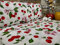 240cm Extrabreit Popeline Baumwolle Stoff Meterware ab 50cm 100% Baumwollstoff Stoffe Bastelstoff ÖKO-TEX Ranforce Kinderstoffe Stoffe Kinder Jungs Kirsche Früchten V0F0001 (Kirsche)