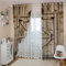 TFLABS Fenster Vorhang Schlaufen-Vorhang 2 Stück x 140 B x 245cm H Gelb&Holztür Dekorative Gardine Schlaufenschal Fenster-Schal
