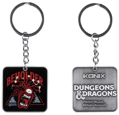 Konix Dungeons & Dragons Portachiavi - Design Beholder - Nero e rosso