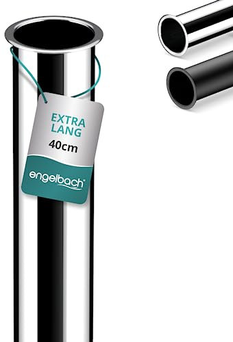 Engelbach® Rallonge siphon 400 mm - Tube prolongateur universel 1 1/4 x 32 mm pour lavabo - Chrome