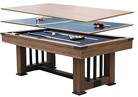 GaRcan DREI-in-Eins-Multifunktions-Tischtennistisch, Billardtisch, Esstisch 8 Fuß 2,4 m Indoor-Freizeitprodukte, Büro- und Familienfreizeit, Blau, Grün, Lila