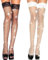 DGUSO 2 pares de Medias De Rejilla Para Mujer Brillante Pantys Brillantes, Medias Sexys Para Mujer para Forma Unas Piernas Impecables (Negro Blanco)