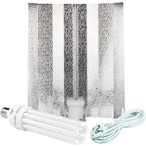 Weedness Grow Lampe Set 125 Watt ESL Wuchsphase – Anbau Indoor Pflanzenbeleuchtung Pflanzenlampe Box Natriumdampflampe NDL HPS