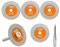 Diamant-Glas-Trennscheiben - BGTEC 5 Stück 40mm Diamant Schneidscheiben, 1 Stück mit 6mm-Schaft für Glas Jade Kristall Weinflasche Keramik Fliese Marmor