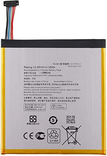 C11P1517 Laptop-Akku, 3,85 V, 18 Wh, kompatibel mit ASUS ZenPad 10 Z300C Z300CG Z300CX P023