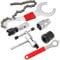 6PCS Fahrrad Werkzeug Set,Fahrrad-Werkzeugset,Tragbarer Fahrrad Werkzeugkoffer,Reparaturen Bike Tool,mit Kurbelabzieher und Innenlager-Entferner Kettenpeitsche,Kurbelabzieher,Ketten Werkzeug