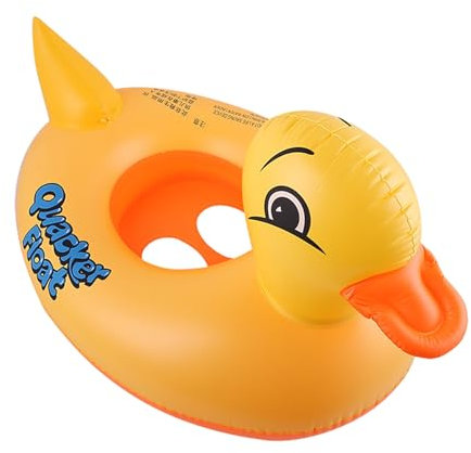 Zunishaone Schwimmring für Kinder, Ente, aufblasbar, lustig, Schwimmring aus PVC für und Mädchen, niedliches Sommerspielzeug für Outdoor-Spiele, Wasseraktivitäten