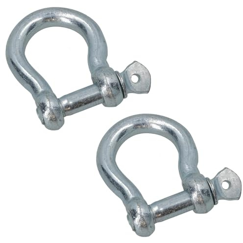AB Tools 20mm Galvanised Bow Shackle Single Shackle Link Chandlery Boat Yacht
