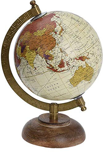 made2trade Globus im Retro Design - Beige - 15CM