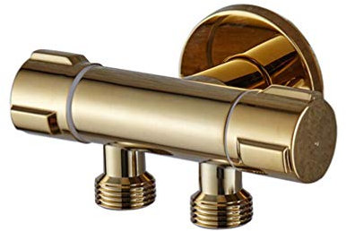 FZHLR Bidet Rubinetto Set Muro In Ottone Montato Bidet Rubinetto Igienici Spruzzatore Tap Gold Bagno Mop Di Pulizia Del Rubinetto, Tubo + Holder + Spruzzatore, A