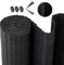 Laneetal PVC Sichtschutzmatte 100x400cm Sichtschutzzaun Balkonverkleidung mit Befestigungsset, Wasserdicht Windschutz Sichtschutz ohne Bohren für Balkon Garten Terrasse, Grau