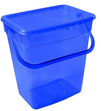 Plast Team Waschpulver Aufbewahrungsbox mit Deckel Futterbehalter Behälter (10L, Blau)