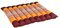 FLACH ROLLBAR – Flaches und weiches Yoga- und Meditationskissen – ROLLBAR und in Höhe und Breite verstellbar – 100 % natürliches Kapok mit hoher Dichte – fest, stabil und bequem, Burgunder-Orange – M