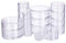 BENECREAT Mixed Size Stackable Plastic Bead Storage Containers 4 Column(5 Layer/Column) Round Storage Containers Jars for Beads, Buttons, Crafts and Small Findings
