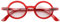LONDON MOLE Runde Lesebrille | Moley-Brille | Coole Leser | Stilvolle Brille für Herren Damen Unisex | Federscharniere | Transparentes Rot | + 2,0 Vergrößerung
