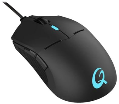 Qpad DX700 Souris de Gaming USB Optique Noir, RVB 8 Boutons 400 dpi, 800 dpi, 1600 dpi, 3200 dpi, 6400 dpi, 8000 d