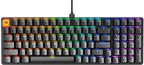 Glorious Gaming GMMK 2 Full Size (96%) – Mechanisches Gaming-Keyboard, Aluminiumrahmen, anpassbar, Doubleshot-Kappen, Glorious Fox Schalter, tastenweise RGB, Amerikanisch QWERTY Layout - Schwarz