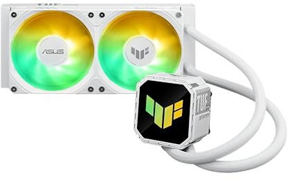 ASUS TUF Gaming LC III 240 ARGB White All-in-One-Flüssig-CPU Wasserkühlung | zwei vorinstallierte Lüfter, Aura ARGB, 400-mm Schläuche, für Intel LGA 1851, 1700, 1200 und AMD AM5 und AM4 Sockel, Weiß