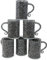 Silver Crushed Diamond Crystal Filled Glass Mug Turkish Coffee Tea Cup Set of 6 with Silver Trimmings | Sparkle Ornament Bling Crushed Diamond Gift | Crushed Diamond Display