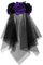 Blume Stirnband Halloween Kopfschmuck Tag Der Toten Blumenkranz Damen Mädchen Blume Krone mit Spitze Haarschmuck Rose Haarband Brautschleier Kopfbedeckung für Halloween Karneval Cosplay Fotografie