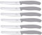 Victorinox 6 coltelli da tavola Swiss Classic con lama ondulata – Made – Limited Edition Cool Grey