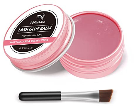 PERMANIA Lash Lift Glue, Eyelash Perming Glue, Fast Drying Rose Scent Fragrance Adhesive Balm for Lash lift and Brow Lamination -10g
