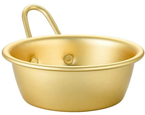 PENGY 4 de vino de aluminio coreano de color dorado con asa para copa de vino coreana Makgeolli