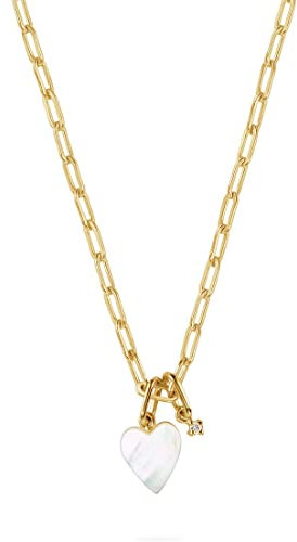 Guido Maria Kretschmer Damen-Kette 925er Silber 1 Diamant, synthetisch One Size Gelbgold 32023934