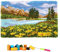 VIONNPPT Landscape Series Latch Hook Rug for Yourself Tapestry, 60 cm x 40 cm, DIY 3D Latch Hook Sets with Pre-Print, Latch Hook Kit, Craft Gift for Children and Adults (Mountain Water)