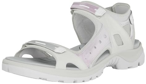 ECCO Women's Offroad Sport Sandal, White Iridescent, 6/6.5 UK