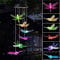 Solar Farbwechsel Windspiel Licht, LED Solarbetriebene Libelle Windspiel Licht, Hängelampe für Haus, Garten, Rasen, Garten, Terrasse, Hof Dekoration