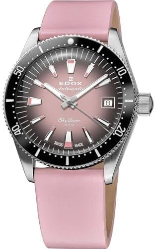 Edox Analog 80131-3NC-NDRO, Rosa, Streifen