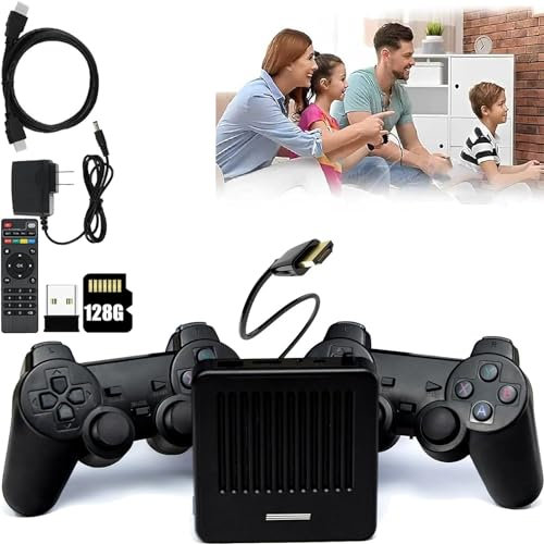 Arcadian Pro, 70,800 Retro Games, 2.4G Wireless Controller Gamepad, Plug & Play Video TV Game Stick, 4K HDMI Retro Video Game Console, Support Multiplayer Games (128G)
