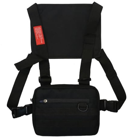 Maizoon Multi-Taschen-Sport-Rucksack mit Handyhalterung für Radfahren und Wandern, Schwarz , 22,5 x 17 x 5 cm / 8,66 x 6,69 x 1,97 pulgadas