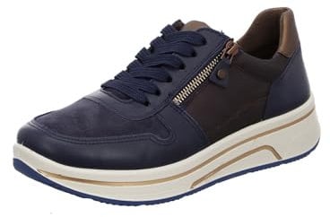 ara Damen Sapporo Sneaker, BLAU,Amarone,Nuts, 39 EU Weit