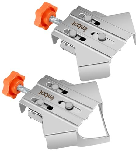 2Pcs Woodworking Right Angle Clamp 90 Degree Corner Clamps Stainless Steel Precision Open and Close Type Right Angle Splicing Clamp Locator for DIY Woodworking Welding (Open+Closed)