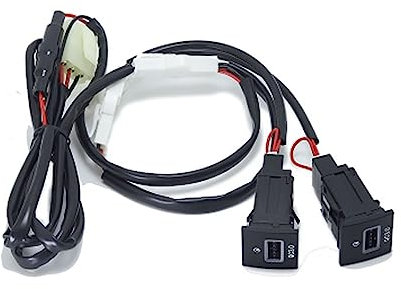 HSENY Passend for VW, passend for Golf 6, passend for Jetta 5 MK5, passend for Scirocco 06–14, Auto-USB-Ladebuchse, PD-Schnellladung, QC3.0, Zigarettenanzünder-Schnittstellen-Adapter-Taste(One Belt Tw