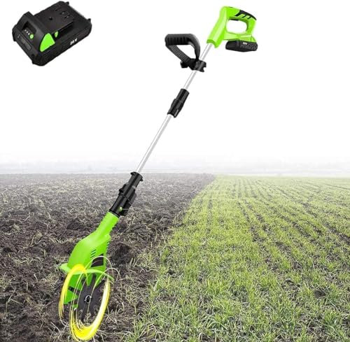yudPinn Gartenfräse, Akku-Fräse, kabellos, Gartenfräse mit Motor und wiederaufladbarem Akku und 4000-mAh-Ladegerät, Verstellbarer Griff, für Gärten, Gemüsebeete
