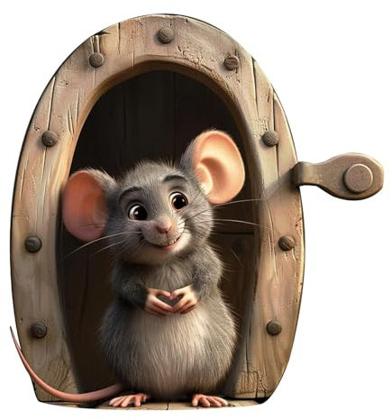 Mäuseloch-Aufkleber, Cartoon-Tier-Aufkleber, Cartoon Wandaufkleber, süße Wandaufkleber, Tieraufkleber, Aufkleber zum Abziehen und Aufkleben, selbstklebende Mäuse im Loch-Aufkleber für Kinderzimmer,