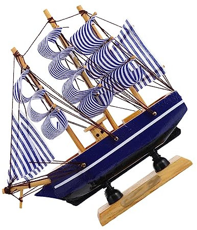 MOLUCKFU 2 Pcs Sailing Boat Cake Decoration Sailing Party Decorations Party Cake Topper Boat Cake Toppers Ornament Sail Boat Cake Topper Sailboat Cupcake Picks Reveal Theme 1st Wooden