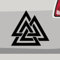 Aufkleber - Valknut Odin Walhalla Symbole - Sticker, Folienaukleber für Auto, Motorrad, Fahrrad, Laptop, LKW (10x9,5cm | Weiß)
