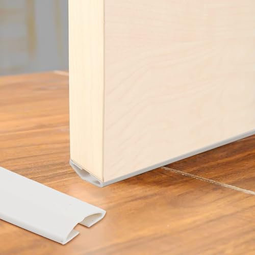 Striscia paravento per porte, 90 cm, isolamento acustico e paraspifferi, colore: marrone