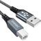 Cable de Impresora [3M] Impresora Cable USB 2.0 Tipo A a Tipo B con Conectores Impresora para Conectar Impresora HP,Epson,Canon, Brother, Escáner,Disco Duro,Fotografía Digital y Otros Dispositivos